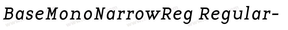 BaseMonoNarrowReg Regular字体转换